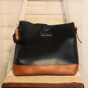 Katy Ireland black and tan purse